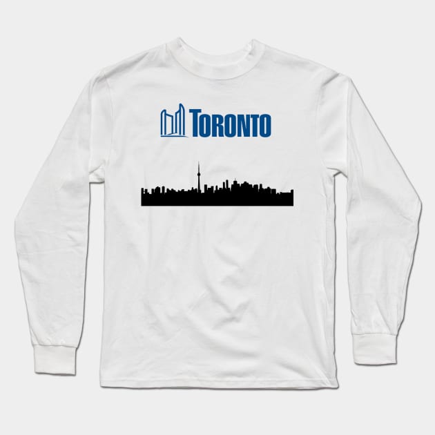 Toronto city skyline t-shirt sightline png transparent Long Sleeve T-Shirt by Blik's Store